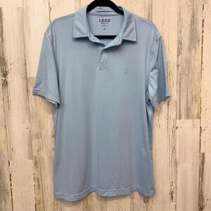 IZOD Golf Men’s Medium Light Blue Stretch Polo Shirt Performance Casual
